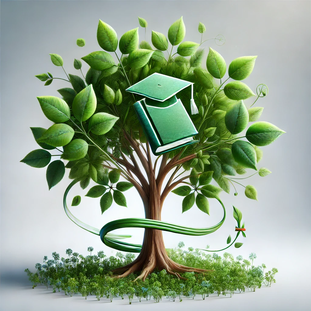 a green tree depicting educational growth